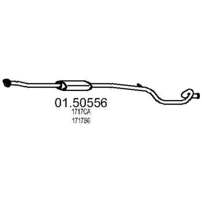 Abbildung von MTS 01.50556 Mittelschalldämpfer 2540 PEUGEOT: 206 SW