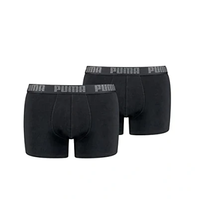 Abbildung von PUMA Herren Bodywear Basic 2p Boxer Shorts, Schwarz, XL EU