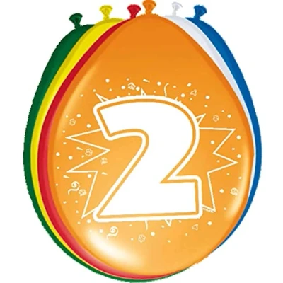 Abbildung von Luftballons 2 Jahre 8 Stücke