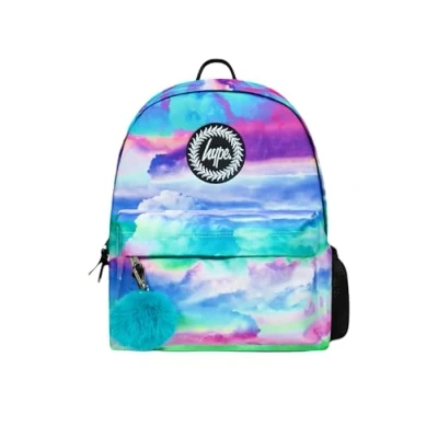 Abbildung von hype Rucksack für Schule, Uni, Freizeit, Arbeit, Wandern, Kinder, Jungen, Mädchen, Teenager, Männer und Frauen, Multi Cloud Hues, Einheitsgröße, Casual