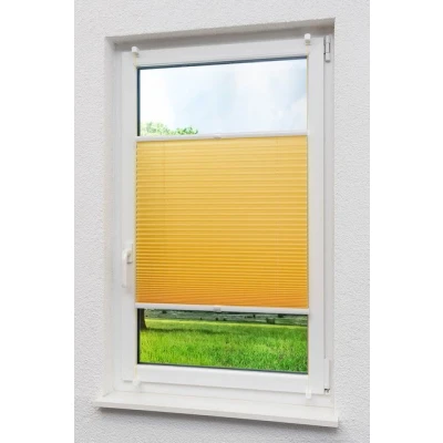 Abbildung von Plissee Rapid Klemmen Gelb, LYSEL®, blickdicht, HxB 130x45cm