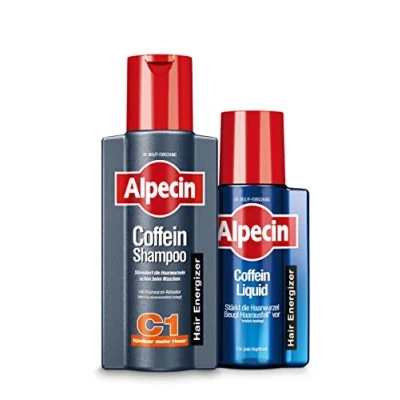 Abbildung von Alpecin Coffein Shampoo C1 + Liquid im Set 1 x 250 ml 200 Das Hair Energizer aus und Haarwasser gegen erblich bedingten Haarausfall bei Männern