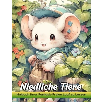 Abbildung von Niedliche Tiere: Malbuch Für Erwachsene Mit Niedlichen Tieren Zum Stressabbau Und Zur Entspannung