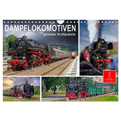 Abbildung von Dampflokomotiven geliebte Kraftpakete (Wandkalender 2025 DIN A4 quer), CALVENDO Monatskalender