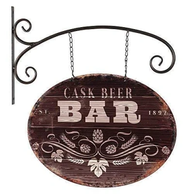 Abbildung von linoows Reklame Ausleger Bar, Pub, Blechschild, Werbeschild, Zunft Schild, Kneipenschild
