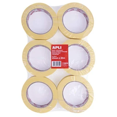 Abbildung von APLI 13824 Abdeckband, 25 mm x 45 m, 6 Rollen