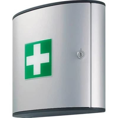 Abbildung von Durable Erste Hilfe Kasten First Aid Box M, mit Schloss, ungefüllt, silber, 197023