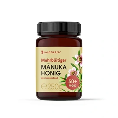 Abbildung von Foodtastic Manuka Honig MGO 50+ 250g, zertifiziert aus Neuseeland, laborgeprüfter Honey