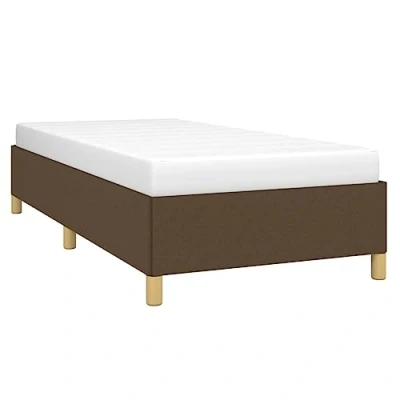 Abbildung von vidaXL Polsterbett Bett Einzelbett Bettgestell Lattenrost Bettrahmen Stoffbett Schlafzimmerbett Schlafzimmermöbel Dunkelbraun 80x200cm Stoff