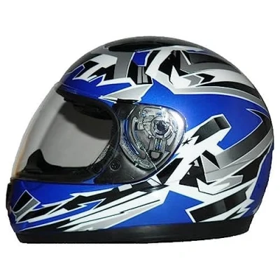 Abbildung von protectWEAR Kinder Motorradhelm blau SA03