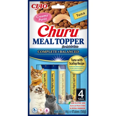 Abbildung von Ciao Churu Meal Topper Katzensnack Thunfisch mit Jakobsmuschel