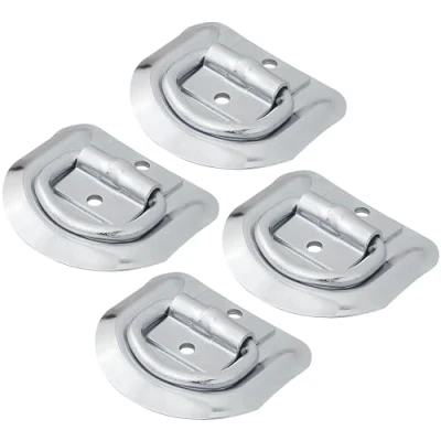 Abbildung von APT 4er Set Zurrmulden 83 x 72 mm Anhänger Zurrösen verzinkt, 54 42 Ringöse, Bruchlast 1100 kg, Ladungssicherung Anhängerösen