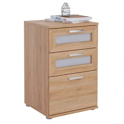 Abbildung von CARO Möbel Nachtkommode MARIKE, Nachttisch Boxspringbett Nachtschrank Kommode Konsole 3 Schubladen San