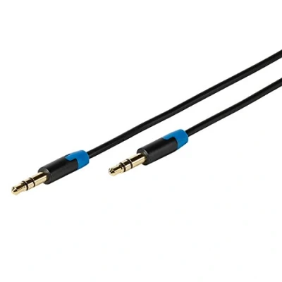 Abbildung von Vivanco Stereo Klinkenkabel (Aux Kabel, Audio Kabel 3,5 mm Stecker auf extra schlank, schmal, dünn für Smartphone, Tablet)