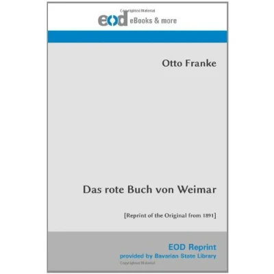 Abbildung von Das rote Buch von Weimar: [Reprint of the Original from 1891]