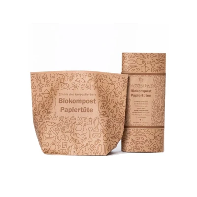 Abbildung von Compostella Papier Biomüllbeutel 7l 10 Stk.