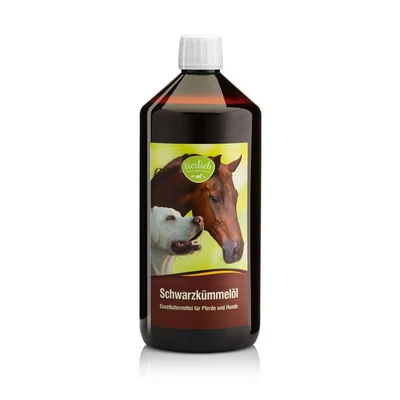 Abbildung von Sanct Bernhard tierlieb Schwarzkümmelöl für Pferde und Hunde 1000 ml