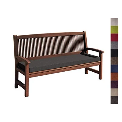 Abbildung von sunnypillow Bankauflage Bankkissen mit abnehmbarem Bezug, Auflage für Gartenbank 110 x 30 5cm