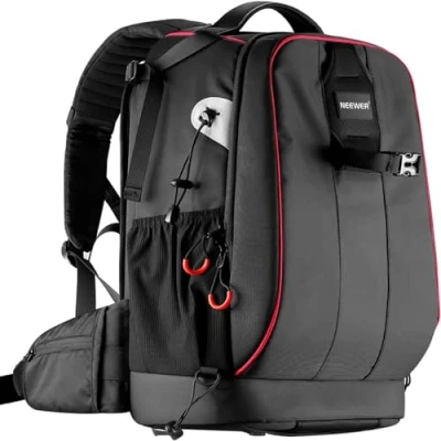 Abbildung von Neewer Pro wasserdicht stoßfest Verstellbarer gepolsterter Kamera Rucksack Tasche mit Diebstahlschutz Zahlenschloss für DSLR DJI Drone Stative Flash Objektiv und andere Zubehör