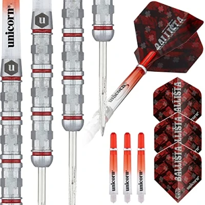 Abbildung von Unicorn BallistaStil 4Dartpfeile mit Stahlspitze, Silber, 22 g