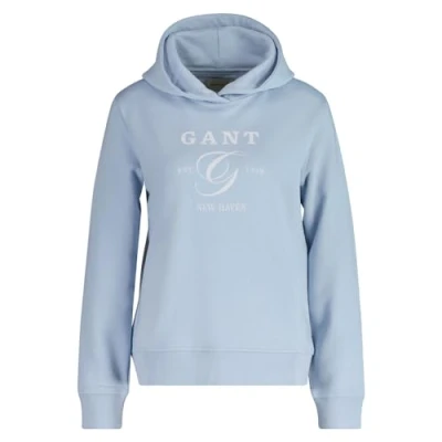 Abbildung von GANT REG Graphic Hoodie Sweatshirt, Damen, Größe: Small, Fresh blue