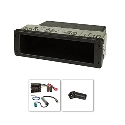 Abbildung von tomzz Audio 2457 018 Radioblende Set Profi Version extrem stabil kompatibel mit VW Polo Fox Quadlockadapter ISO Fakra Antennenadapter Phantomeinspeisung DIN