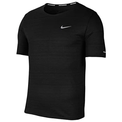 Abbildung von Nike Herren Df Miler T Shirt, Black/Reflective Silv, XXL/T