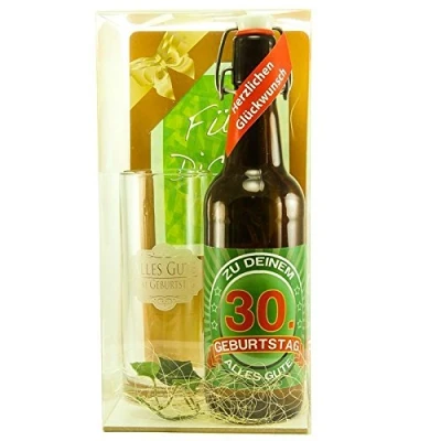 Abbildung von Bier Geschenk zum 30.Geburtstag Geburtstagsgeschenk dreißigster Geburtstag Geschenkset 30.