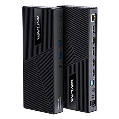 Abbildung von WAVLINK Triple Display Docking Station mit 100W PD, 15 in 1 USB C Laptop Dockingstation 3xHDMI,2xDP für Intel/M1/M2 Mac/Dell/Asus, 2xUSB C, 4xUSB A, 1xGigabit Ethernet, 1xAudio&amp;Mikrofon