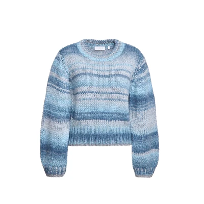 Abbildung von Rich &amp; Royal Rundhalspullover &quot;Fitted space dye pullover&quot;, aus multifarbenem Garn, Rundhals, breiter Bund