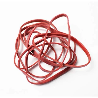 Abbildung von ALCO Albert 7591 Gummibänder 100 x 5 mm, 1 kg Beutel, rot, Stück