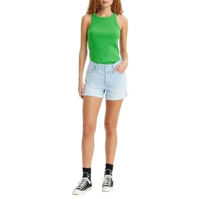 Abbildung von Levi&#039;s 501 Rolled Jeans Shorts, Damen, Größe: 27, Light indigo worn in blue