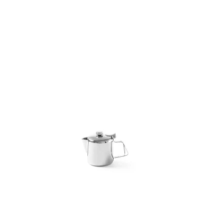 Abbildung von HENDI Kaffeekanne Edelstahl 0,3 l 7 cm Durchmesser 12 hoch Klappdeckel spülmaschinengeeignet, Teekanne