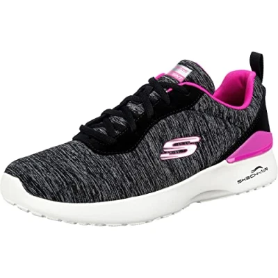 Abbildung von Skechers Damen Skech AIR Dynamight Paradise Waves Sneaker, Black Mesh Hot Pink Trim, 40 EU