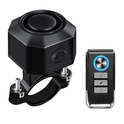 Abbildung von Fahrrad Alarmanlage Fahrradalarmanlagen mit Fernbedienung Drahtlose USB C Wasserdicht Motorrad Tracker Diebstahlschutz Anti Diebstahl Vibration Scooter Roller Bike Alarm