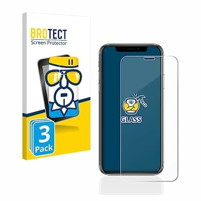 Abbildung von BROTECT (3 Stück Panzer Schutz Glas für Apple iPhone X/Xs / 11 Pro 9H Echtglas, Displayschutz
