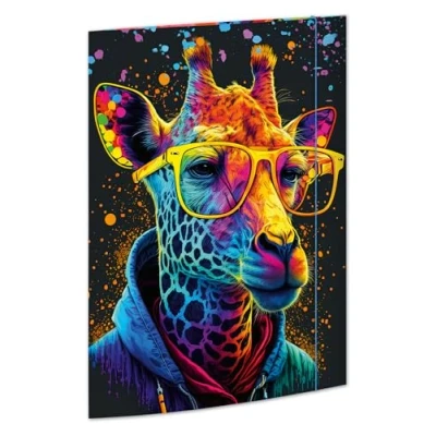 Abbildung von RNKVERLAG 45379 Zeichenmappe Neon 310 x 440 mm, Dokumentenmappe DIN A3, mit Gummizugverschluss, 1 Stück