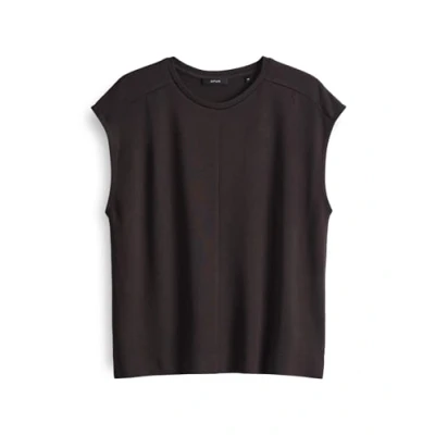 Abbildung von OPUS Regular FIT Struktur Rundhalsausschnitt Tshirt basic, Damen, Größe: 38, Midnight brown