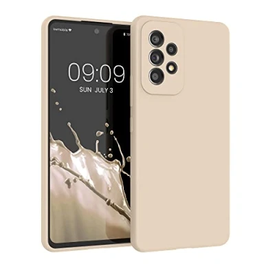 Abbildung von kwmobile Hülle kompatibel mit Samsung Galaxy A53 5G Silikon Handy Case Handyhülle weiche Oberfläche kabelloses Laden Zuckerguss