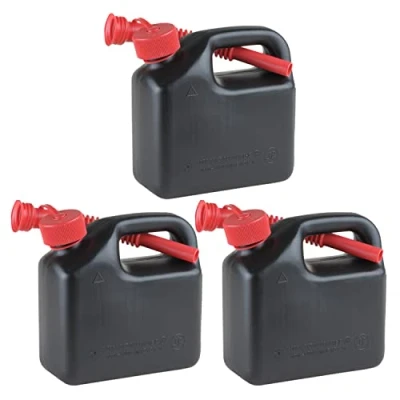 Abbildung von BAUPROFI 3x Kraftstoff Kanister 3 Liter schwarz 3er Set Reserve / Motorradkanister Benzinkanister NEU