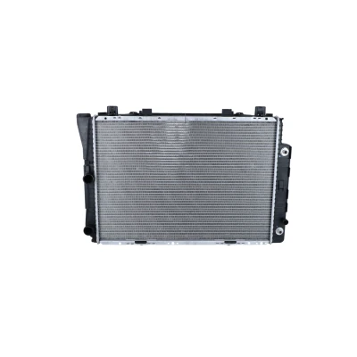 Abbildung von NRF 56142 Kühler, Motorkühlung Aluminium 668 465 34 mit Anbauteilen Kühlrippen gelötet MERCEDES BENZ: W124 Limousine, S Klasse Limousine