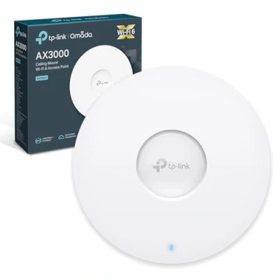 Abbildung von TP Link Omada EAP650 V1 Radio access point Wi Fi 6 2.4 GHz, 5 GHz DC power cloud managed wall / ceiling mountable
