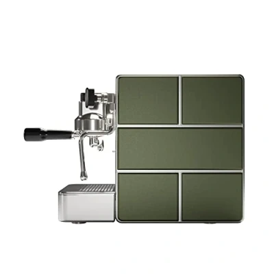 Abbildung von Stone Siebträger Espressomaschine satin silber grün