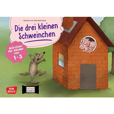 Abbildung von die drei kleinen Schweinchen. Kamishibai Bildkartenset: Märchen für Kinder von 1 3. beliebte Geschichte Krippe: einfache Handlung und ... Erzähltheater mit Kindern unter Jahren)