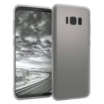 Abbildung von EAZY CASE Hülle kompatibel mit Samsung Galaxy S8 Schutzhülle Silikon, matt &amp; Ultra dünn, Slimcover, Handyhülle, Hülle/Soft Case, Silikonhülle, Backcover, Transparent