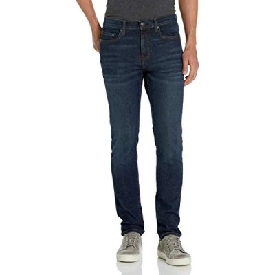 Abbildung von Amazon Essentials Herren Jeans, Komfortabler Stretch, Skinny Fit Passform (Früher Goodthreads), Dunkelblau Vintage, 30W / 32L