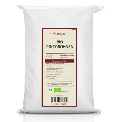 Abbildung von Kamelur 25kg BIO Pinto Bohnen getrocknet Pintobohnen Wachtelbohnen ohne Zusätze getrocknete Hülsenfrüchte in der Großpackung