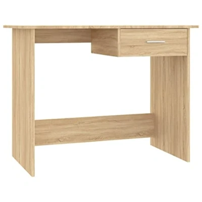 Abbildung von vidaXL Schreibtisch mit 1 Schublade Computertisch Arbeitstisch Bürotisch PC Tisch Laptoptisch Büromöbel Sonoma Eiche 100x50x76cm Holzwerkstoff
