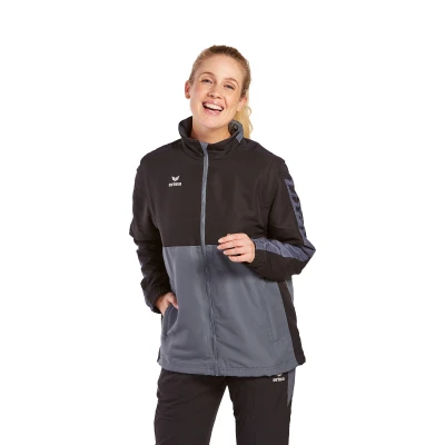 Abbildung von Erima Unisex Six Wings Jacke mit abnehmbaren Ärmeln, slate grey, XXL