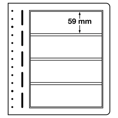 Abbildung von Leuchtturm, LB blätter (13 Ringe) Typ: 4 4er einteillung (190x59) Champagner Abm: 270x297 mm. pro 10 Stk.